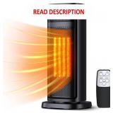 Indoor Space Heater, 1-12H Timer, Digital Display,