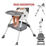 Baby High Chair, 6 in 1 Convertible, Foldable
