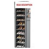 VTRIN Vertical Narrow Shoe Rack Organizer Tall Sho