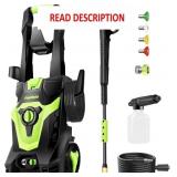 Electric Pressure Washer, Foam Cannon, 4 Different