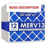 LEKEN 20x20x1 AC Furnace HVAC Filter Reusable Elec