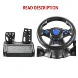 YUYIU Upgraded Racing Steering Wheel with Pedals/P