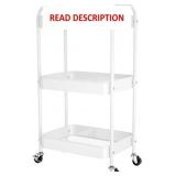 3-Tier Rolling Metal Storage Cart with Wheels, Mul