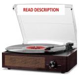 Bluetooth Vinyl Record Player,3-Speed Turntable wi