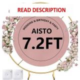 Round Backdrop Stand 7.2FT Arch Balloon Golden Met