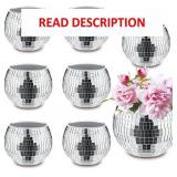 8 PCS Silver Disco Ball Vase,Glass Disco Ball Plan