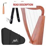 Harp, AKLOT 15 Strings Mahogany Harp 22 Inch Heigh
