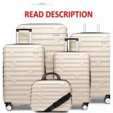 LARVENDER Luggage Sets for Women 5 Piece Hardside