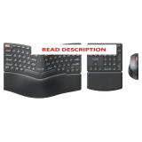 ProtoArc Ergonomic Keyboard Mouse, EKM04 2.4GHz Wi