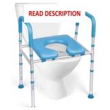 Raised Toilet Seat with armrest, Adjustable Width