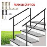 VIVOHOME 2-Pack Hand Rails for Outdoor Steps, Wrou