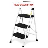 HBTower Folding 3 Step Ladder with Unique Snap-Loc