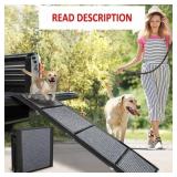 Dog Truck Ramp, Folding Dog Ramp, Non-Slip Rug Sur