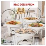 Chafing Dishes for Buffet 4Pack, 5QT 95% Pre-Assem