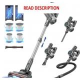 Cordless Vacuum Cleaner, 2 Batteries 100 Mins Runt