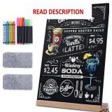 8 x 12 Chalkboard Sign, Reusable Double Sided Smal
