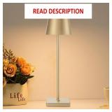 1 Pack Cordless Table Lamp Rechargeable LED Desk L