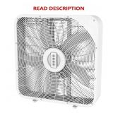 Aspen 20-in 120-Volt 3-Speed Indoor White Box Fan