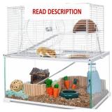 OIIBO 3 Tiers Large Hamster Cages Glass, Heightene