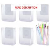 6 Pack Plastic Wall Folders, Clear Wall Mount File
