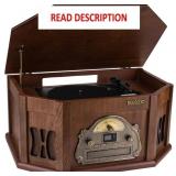 Boytone BT-25MB 8-in-1 Natural Wood Classic Turnta