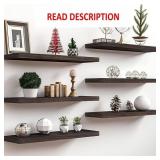 PHPH 24 Inch Wood Floating Shelves for Wall, Woode
