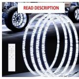 15.5' Double Row White Wheel Lights, 4PCS