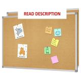 Lockways Cork Board Bulletin Board, 2 Pack Double