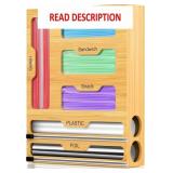 Bag Storage Organizer for Kitchen Drawer, 6 in 1 F