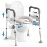 Toilet Seat Riser, Adjustable, 400lb Capacity