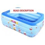 Inflatable Pool for Indoor or Outdoor, 59' 43' 17'