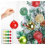 20 Pcs Glass Christmas Ball Ornaments 3.15 Inch