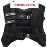 ZELUS Weighted Vest, 6lb/8lb/12lb/16lb/20lb/25lb/3