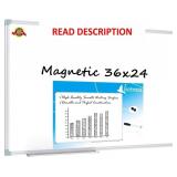 Lockways Magnetic Dry Erase Board, 36 x 24 Inch Ma