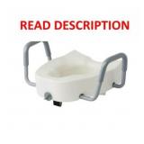 Medline Raised Toilet Seat, Elongated, 5'