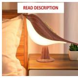 Small Cordless Birds Lamp, Touch Night Light with