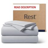 REST Evercool + Starter Sheet Set, King, Light Gra