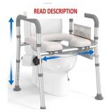Raised Toilet Seat with Handles, Toilet Seat Riser