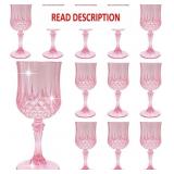 Pink Plastic Wine Glasses Pink Plastic Goblets for