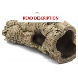 Reptile Terrarium Hideout Decor, Resin Wood Hide D