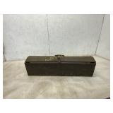 Metal Storage Box With Hinged Lid