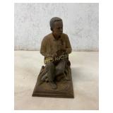 Painted Ceramic Sculpture of Musician