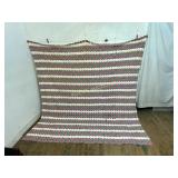 Handmade Yo-Yo Quilt in Striped Pattern