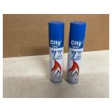 Two Cans of City Premium Butane Gas