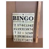 Metal Vintage-Style Embossed Bingo Card Sign