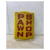 Plastic Pawn Shop Sign with Raised Red Letters