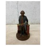 Painted Plaster Figurine of Historical Figure