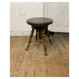 Wooden Piano Stool with Claw Feet