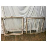 Two Wooden Window Frames