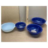 Four Glass Mixing Bowls